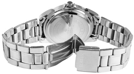 Classix herenhorloge met stalen band - zilver