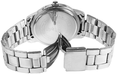 Classix herenhorloge met stalen band - zwart