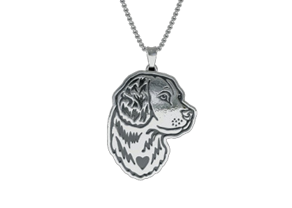 Ketting met honden hanger - golden retriever