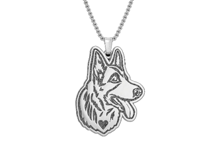 Ketting met honden hanger - herder