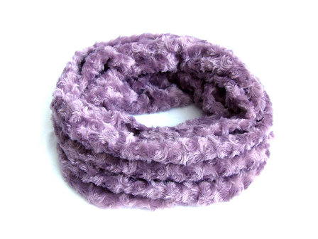 Dames pluche sjaal / loop kolsjaal imitatiebont - lavendel