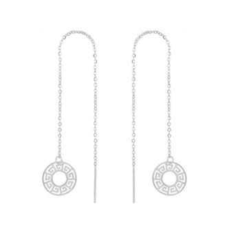 Oorhangers chain / oorbellen met ketting keltisch - edelstaal