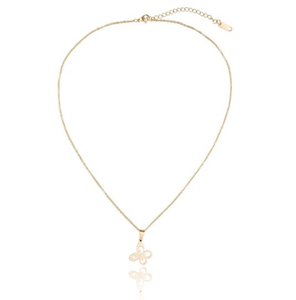 Ketting met hanger vlinder - edelstaal gold plated