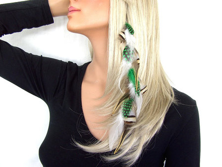 Feather extensions / clip-in featherlocks 25-30cm