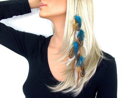 Feather extensions / clip-in featherlocks 25-30cm