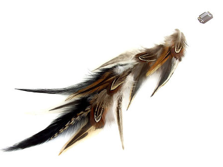 Feather extensions / clip-in featherlocks 25-30cm