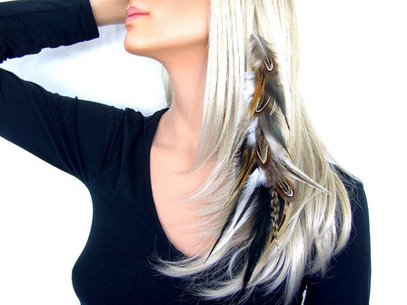 Feather extensions / clip-in featherlocks 25-30cm