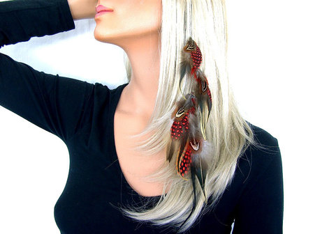 Feather extensions / clip-in featherlocks 25-30cm