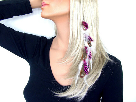 Feather extensions / clip-in featherlocks 25-30cm