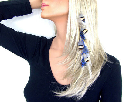 Feather extensions / clip-in featherlocks 25-30cm