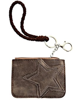 Oorzaak knoop Leger Dames mini-portemonnee met ster - bruin - Lunamex Jewelry & Fashion