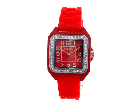 Geneva Ice horloge - rood