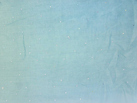 Kolsjaal uni met glitter - babyblauw