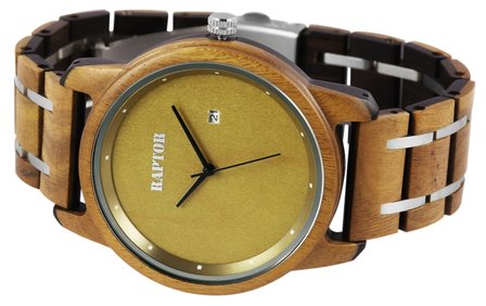 Raptor Watches houten herenhorloge / wood watch - bruin