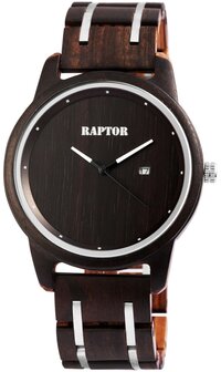 Raptor Watches houten herenhorloge / wood watch - donkerbruin