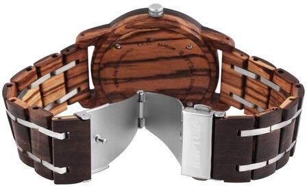 Raptor Watches houten herenhorloge / wood watch - donkerbruin