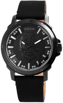 Raptor Watches herenhorloge met skull - zwart