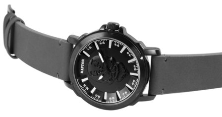 Raptor Watches herenhorloge met skull - zwart / grijs