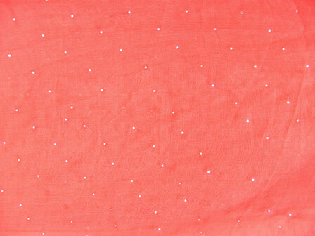 Kolsjaal uni met glitter - roze / zalm