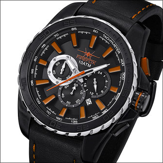Firefox FIRESTORM chronograph horloge - zwart / oranje