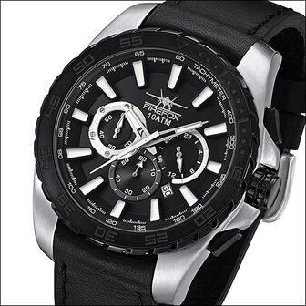 Firefox FIRESTORM chronograph horloge - zwart / wit