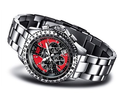 Firefox RACER chronograph horloge - zwart / rood