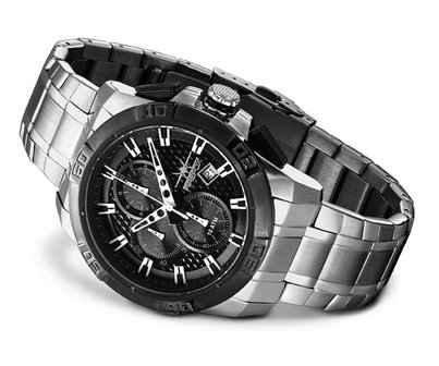 Firefox PHANTOM chronograph horloge - zwart / zilver