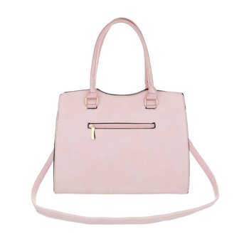 Dames tas / handtas met afneembare schouderband - roze