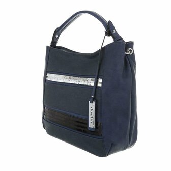 Dames tas / handtas met afneembare schouderband - donkerblauw