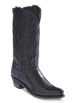 Heren western laarzen / cowboy boots echt leder - black