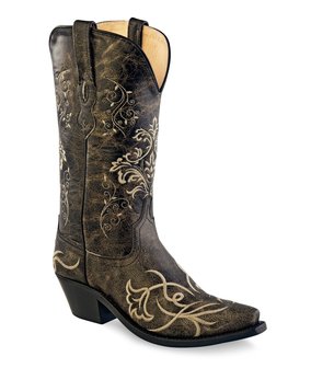 Dames western laarzen / cowboy boots echt leder - vintage charcoal