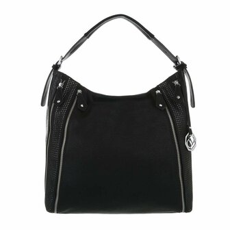Dames tas / handtas met afneembare schouderband - zwart