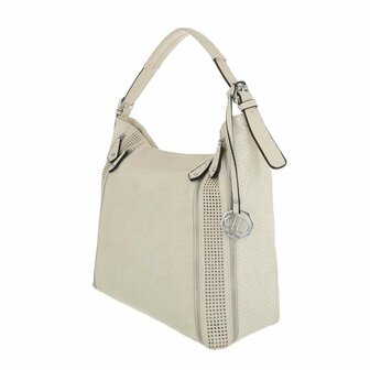 Dames tas / handtas met afneembare schouderband - beige