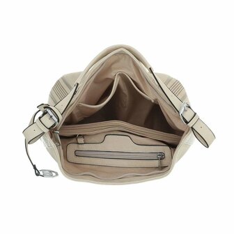 Dames tas / handtas met afneembare schouderband - beige