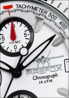 FireFox Chronograph ERASER FFS16-101 white