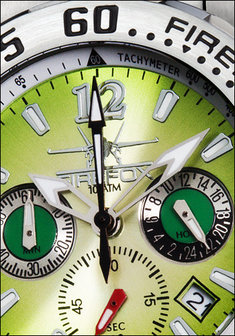 FireFox Chronograph GLOBALIZER FFS35-108 smaragd / green