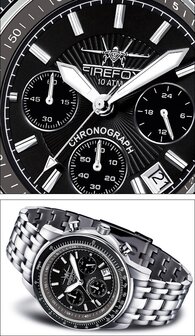 FireFox Chronograph AIRLINER FFS04-102D black / grey