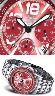 FireFox Chronograph AIRLINER FFS04-105C red