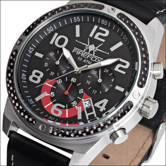 FireFox Chronograph SKYDIVER FFS20-102A carbon black / red