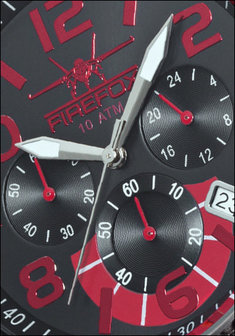 FireFox Chronograph SKYDIVER FFS20-102B carbon black / red
