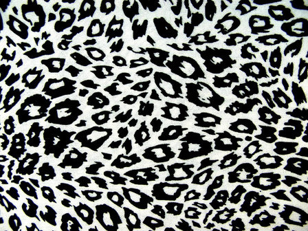 Kolsjaal panterprint - zwart / wit