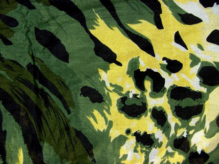 Kolsjaal panter / tijger multicolor - groen