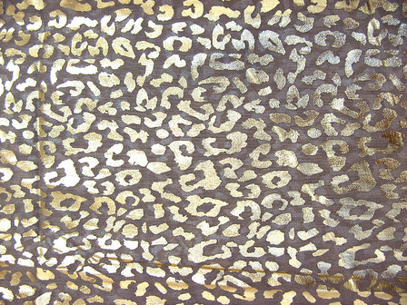 Sjaal panterprint - bruin / goud