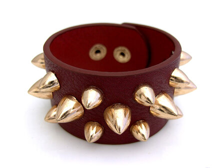 Armband imitatieleder met spikes