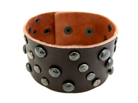 Armband leder met studs