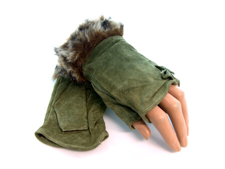 Handschoenen dames echt leder (toploos) - groen