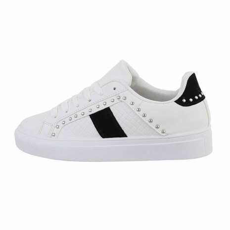 Dames sneakers / lage gympen - wit / zwart