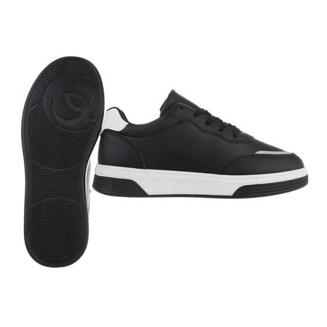 Dames sneakers / lage gympen - zwart / wit