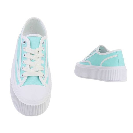 Dames sneakers / gympen met dikke zolen - turquoise