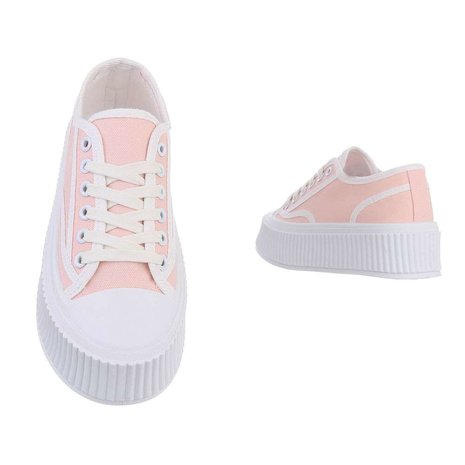 Dames sneakers / gympen met dikke zolen - roze